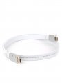 Кабель HDMI 19M/M ver 2.0, 1M, iOpen (Aopen/Qust) <ACG568F-S-1M> серебряно-белый Flat