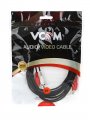 Кабель соединительный 2xRCA (M) - 2xRCA (M) черный 3m, VCOM