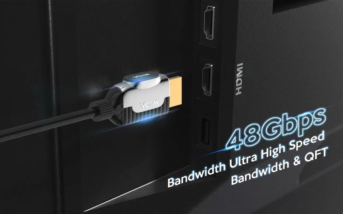 Кабель HDMI 19M/M,ver. 2.1, 8K@60 Hz 0.5m VCOM CG864-0.5M