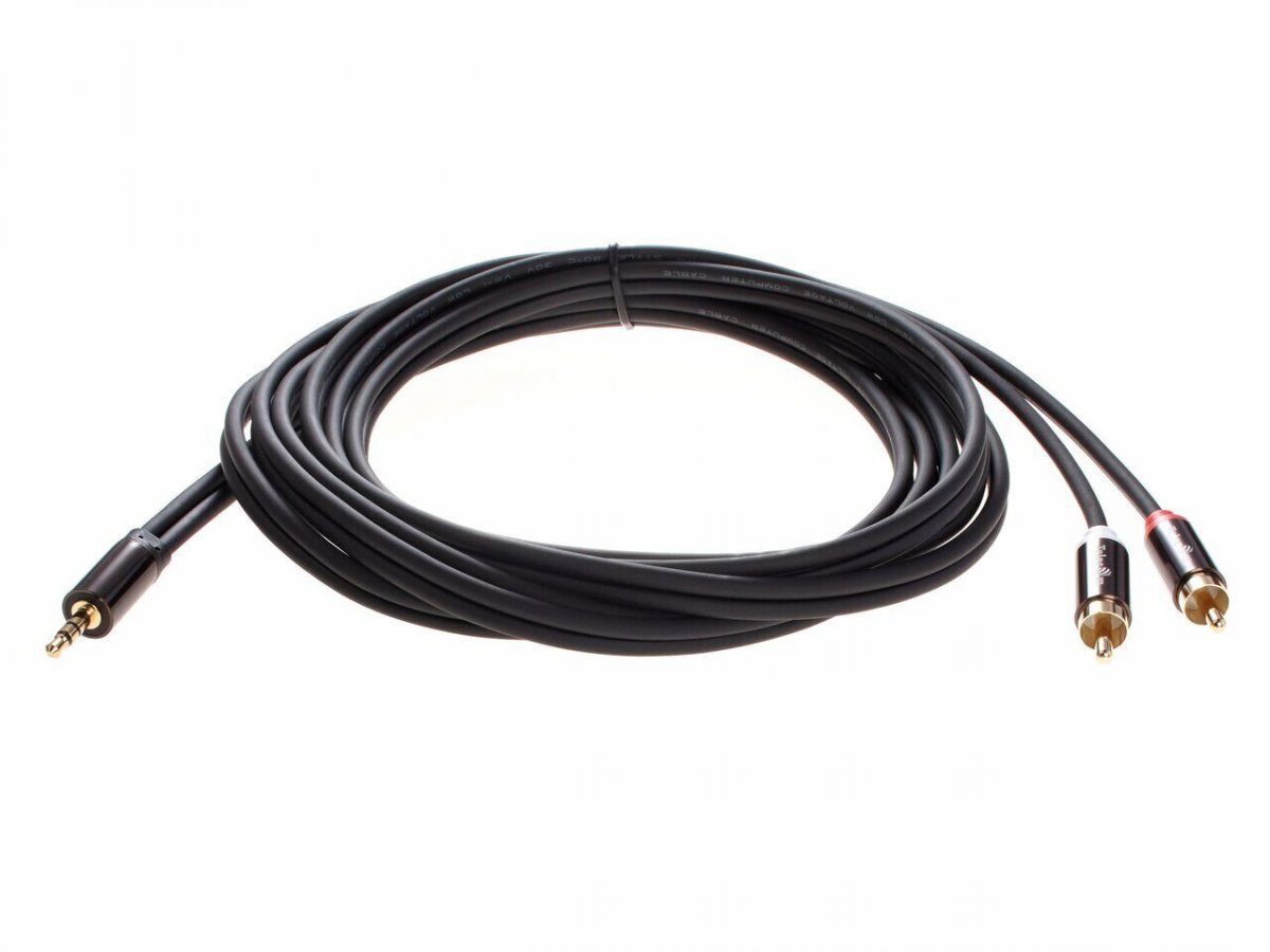 Кабель соединит 3.5 Jack (M) - 2xRCA (M), 3м Telecom PRO <TAV7183M-3M>