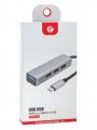 Кабель-концентратор USB 3.1 Type-Cm to 4 port USB3.0(f)  Aluminum Shell VCOM <DH310A>
