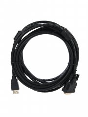Кабель Telecom HDMI to DVI (19M -19M) CCS, 2 фильтра, 5м , с позолоченными контактами