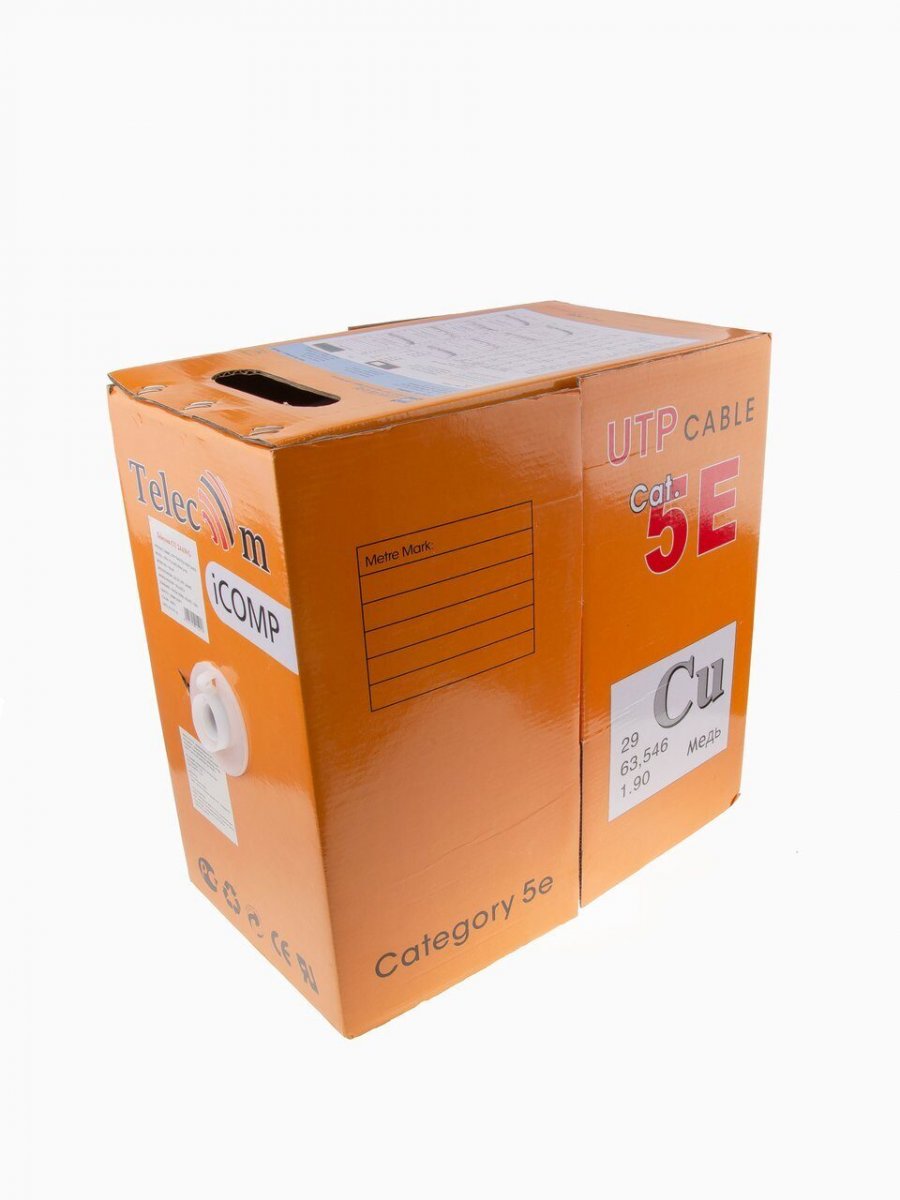 Кабель "Telecom" CU UTP 4 пары кат. 5e (бухта 305м)
