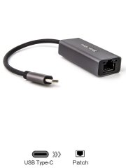 Кабель-переходник USB 3.1 Type-C -->RJ-45 1000Mbps Ethernet, Aluminum Shell, 0.15м Telecom 