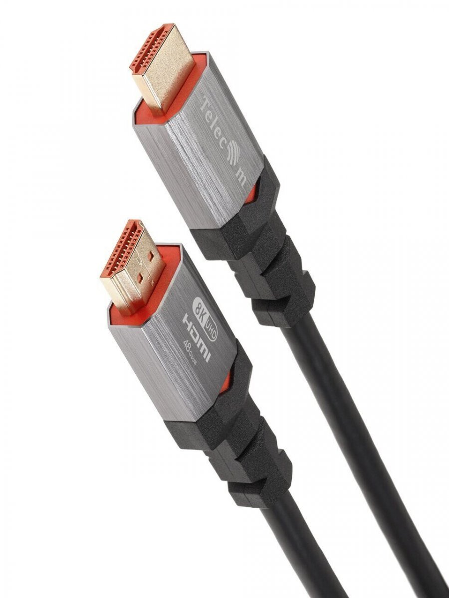 Кабель HDMI 19M/M,ver. 2.1, 8K@60 Hz 2m метал разъемы, Telecom <TCG365-2M>
