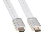 Кабель HDMI 19M/M ver 2.0, 1M, iOpen (Aopen/Qust) <ACG568F-S-1M> серебряно-белый Flat