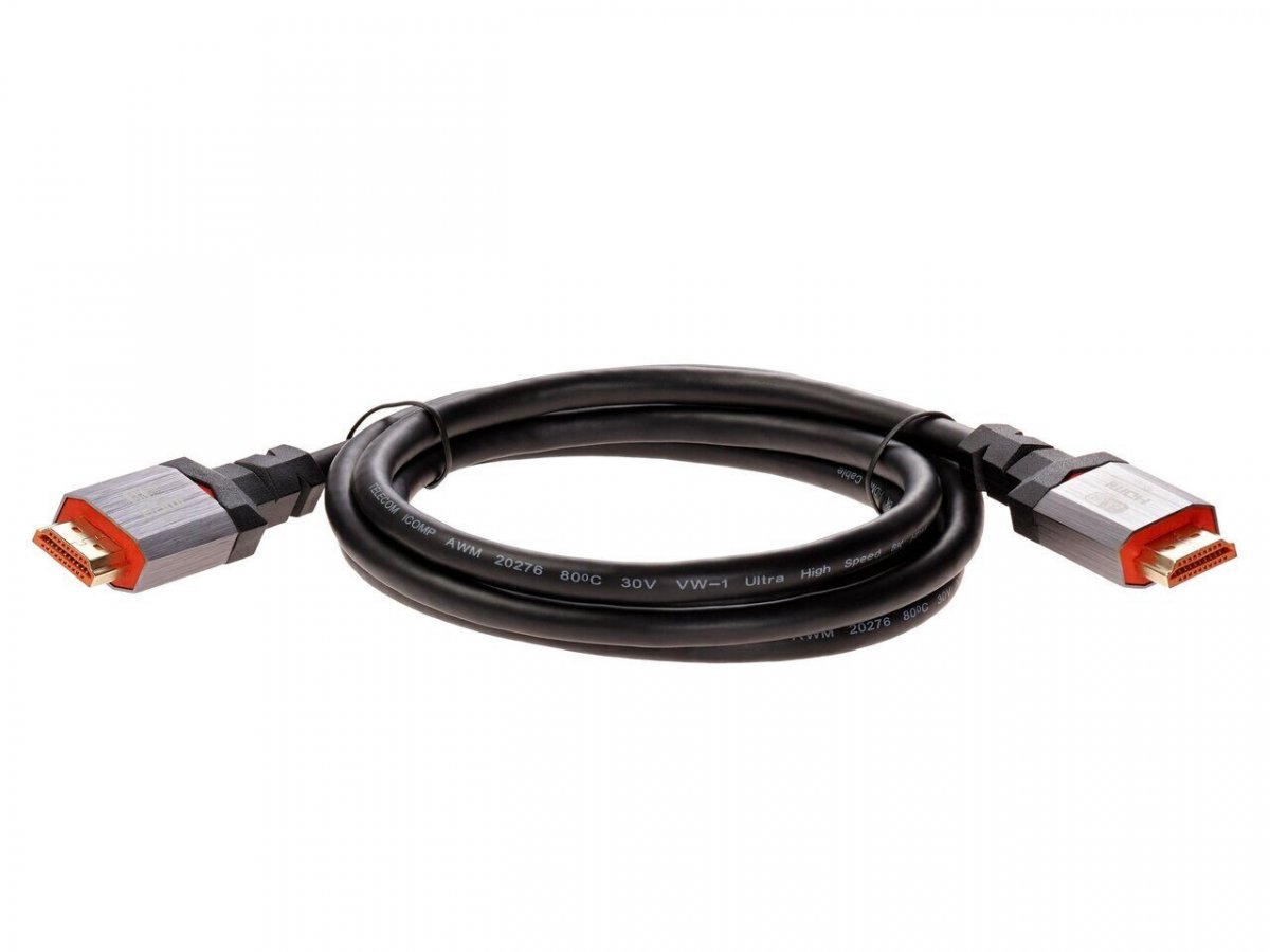 Кабель HDMI 19M/M,ver. 2.1, 8K@60 Hz 1.5m метал разъемы, Telecom <TCG365-1.5M>