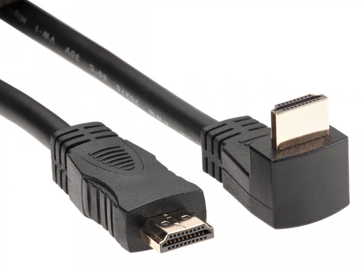 Кабель HDMI<=>HDMI-угловой коннектор 90град 5м, 2.0V VCOM <CG523-5M>