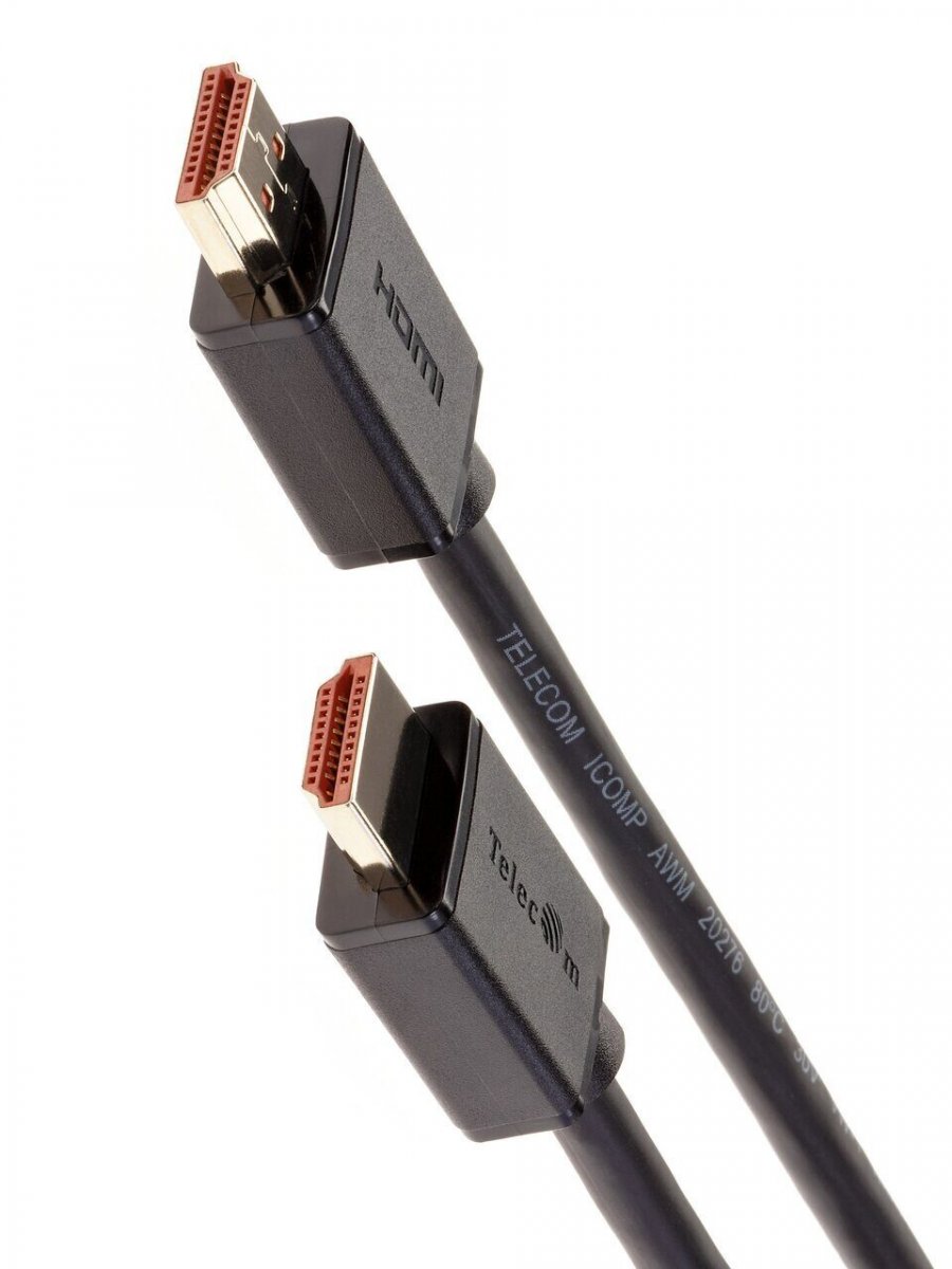Кабель HDMI-19M --- HDMI-19M ver 2.0+3D/Ethernet ,3m, 2 фильтраTelecom <TCG215F-3M>