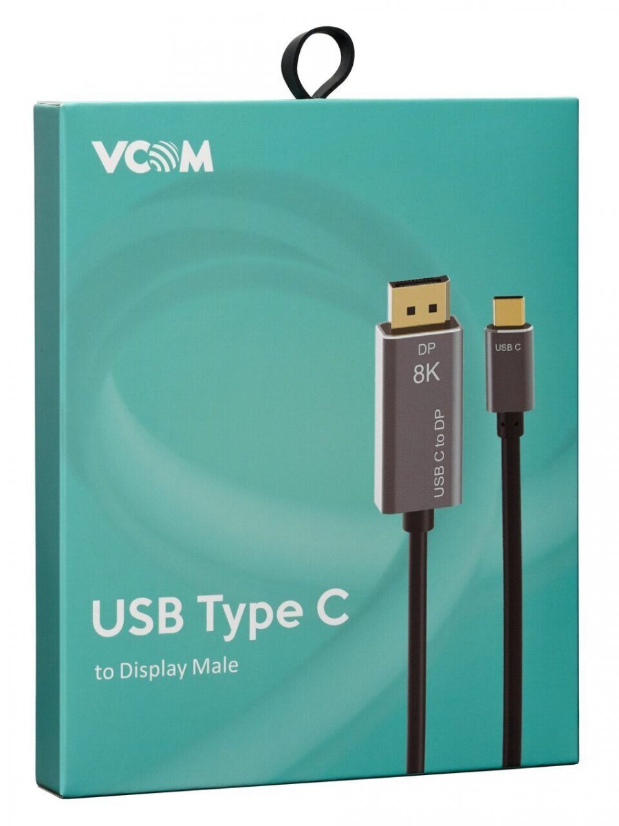 Кабель-адаптер USB Type-Cm --> DP1.4v (m) 8K@60Hz, 1.8m , Alum Shell,VCOM <CU480MC-1.8M>