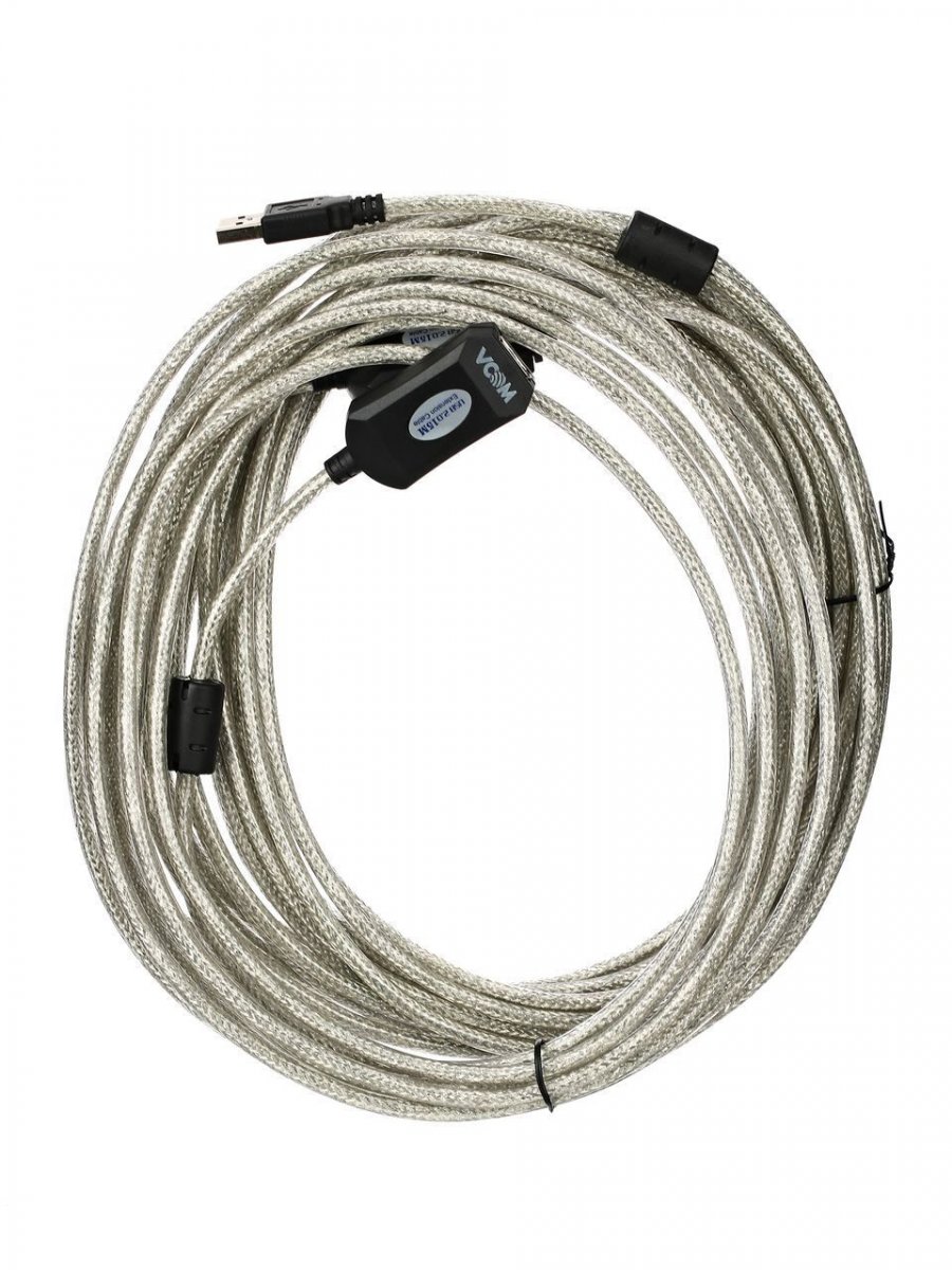 Кабель-адаптер USB2.0-repeater, удлинительный активный Af> 15м VCOM