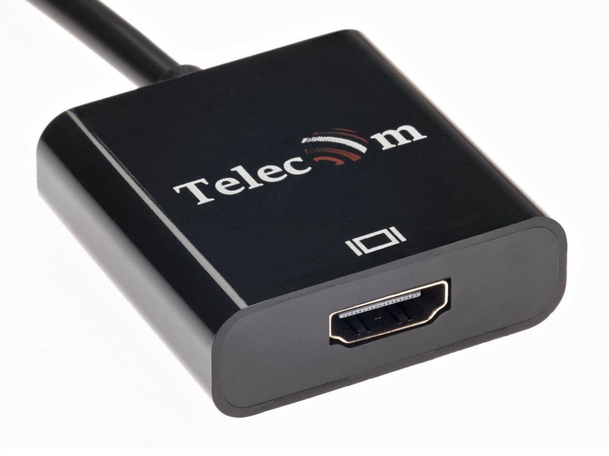 Кабель-переходник DP --> HDMI-F 0.2m , 4K@60Hz, Telecom (TA555)
