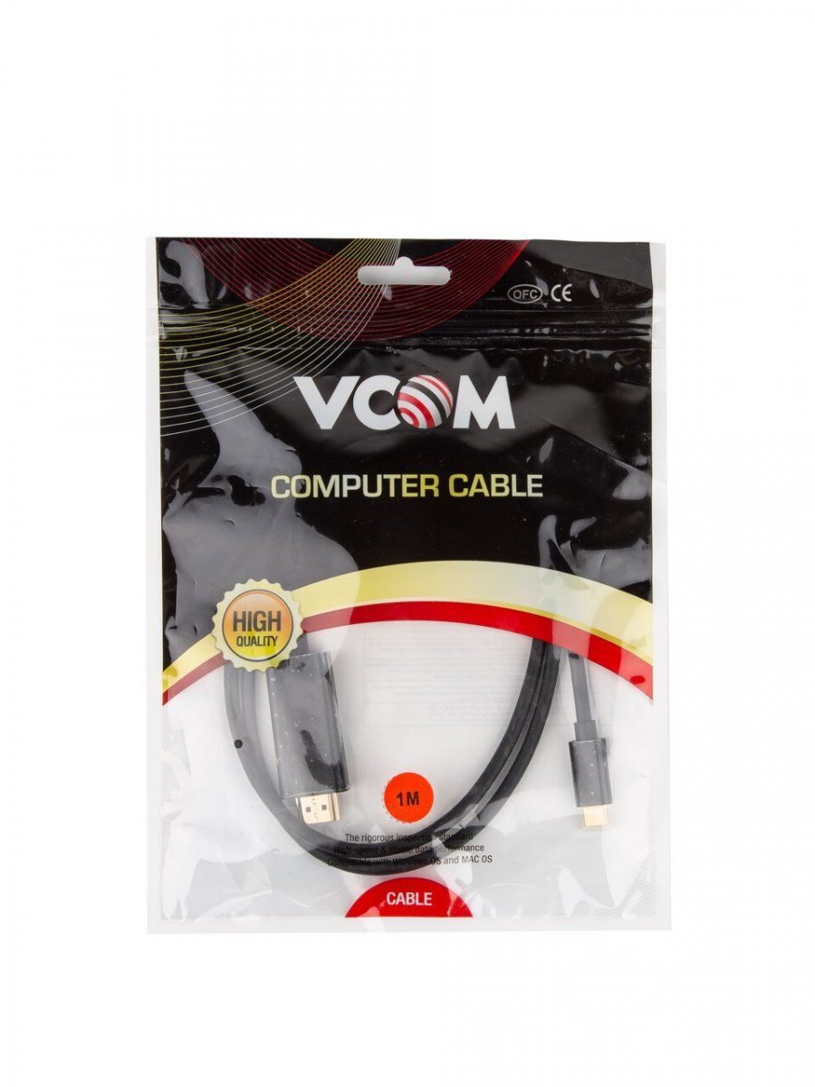 Кабель-адаптер USB 3.1 Type-Cm to HDMI A(m) 3840x2160@30Hz, 1m VCOM CU423C