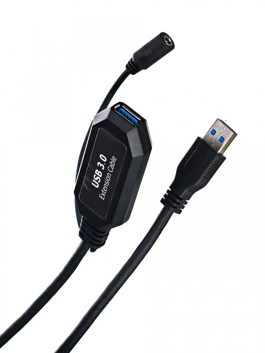 Кабель-адаптер USB3.0-repeater, удлинительный активный Am/Af 5м VCOM