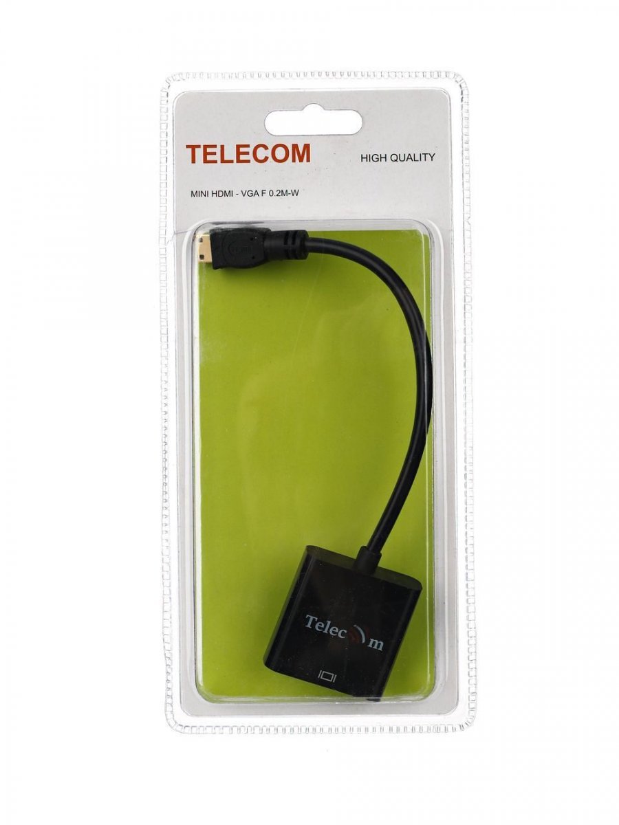 Кабель-переходник Telecom Mini HDMI M to VGA F 0.15m (TA592)