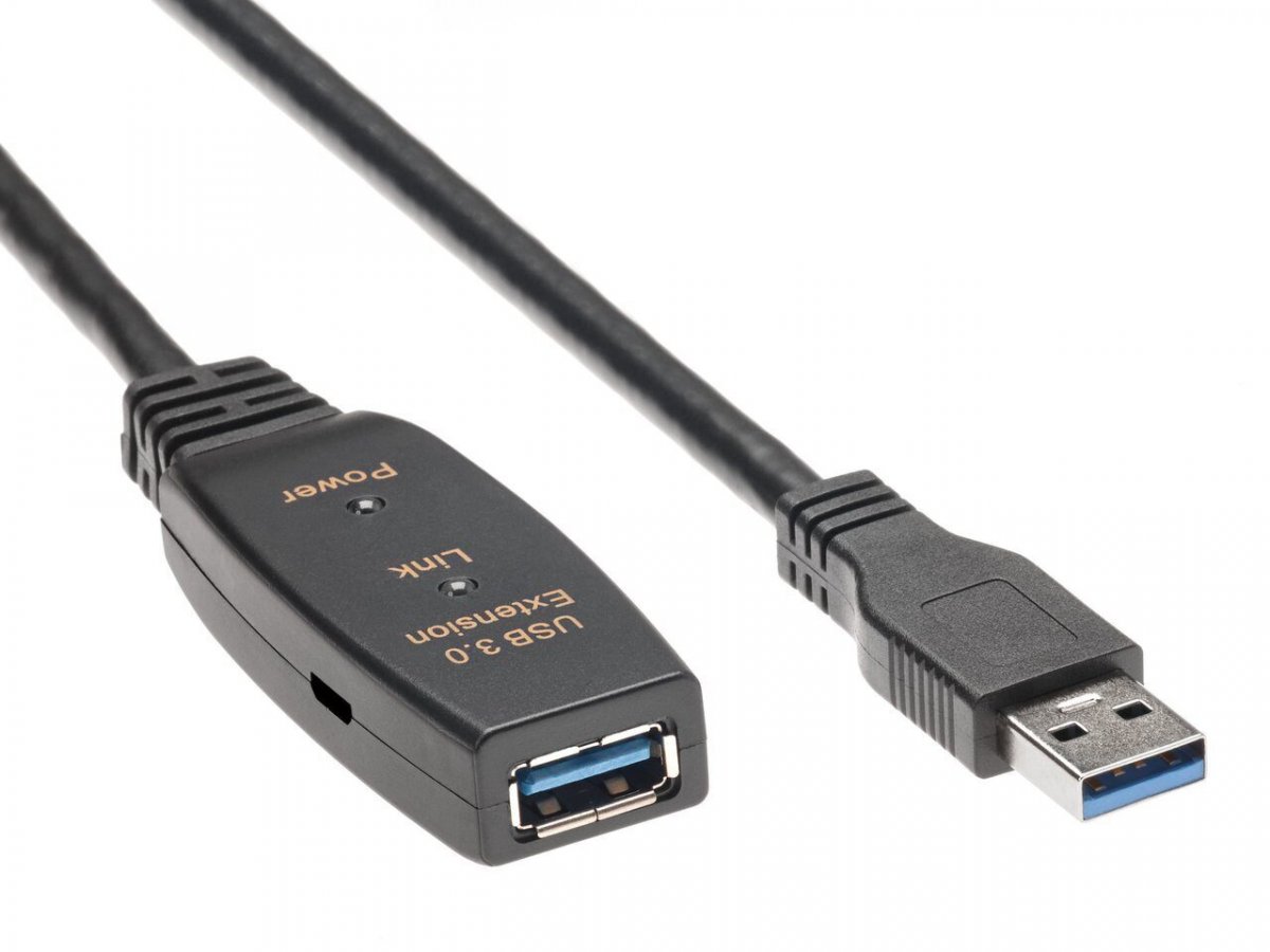 Кабель-адаптер USB3.0-repeater, удлинительный активный <Am-->Af> 10м iOpen (Aopen/Qust)<ACU827A-10M>