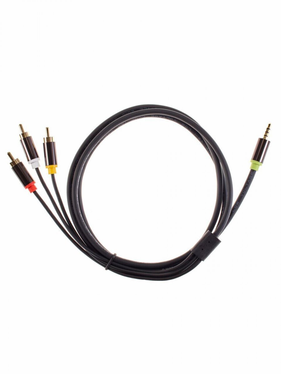 Кабель соединит 3.5 Jack (M)/3 RCA (M), 1.5м, Telecom PRO<TAV4545M-1.5M>