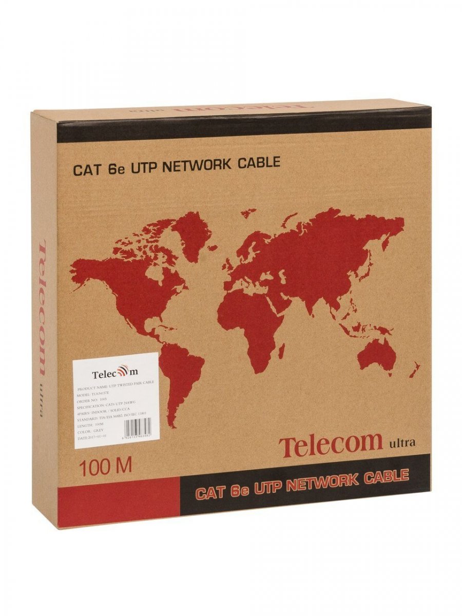 Кабель "Telecom Ultra" UTP 4 пары кат.6 (бухта 100м)