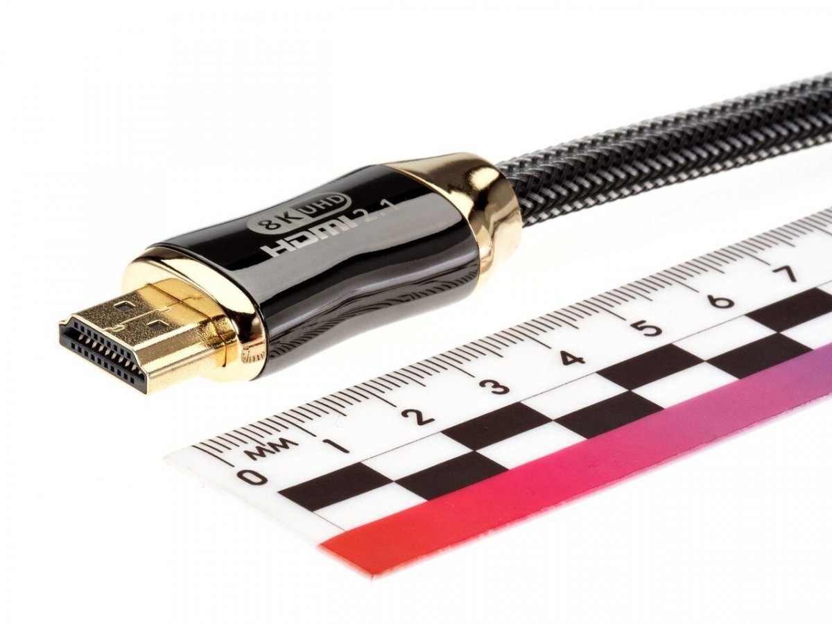 Кабель HDMI 19M/M,ver. 2.1, 8K@60 Hz 1.5m метал разъемы, нейлоновая оплетка Telecom <TCG300-1.5M>