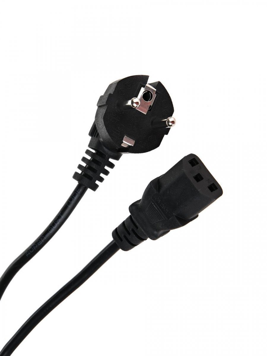 Кабель компьютер --> розетка 220V ( угл Евровилка) 3G*0,5mm2,1.8м, iOpen(Aopen/Qust) <ACE021-1.8M>