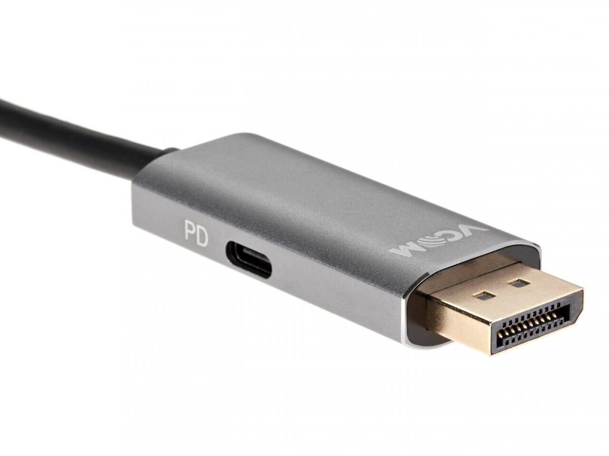 Кабель-адаптер USB Type-Cm --> DP1.4v (m) 8K@60Hz, PD 100W,1.8m , Alum Shell,VCOM <CU480MCPD-1.8M>