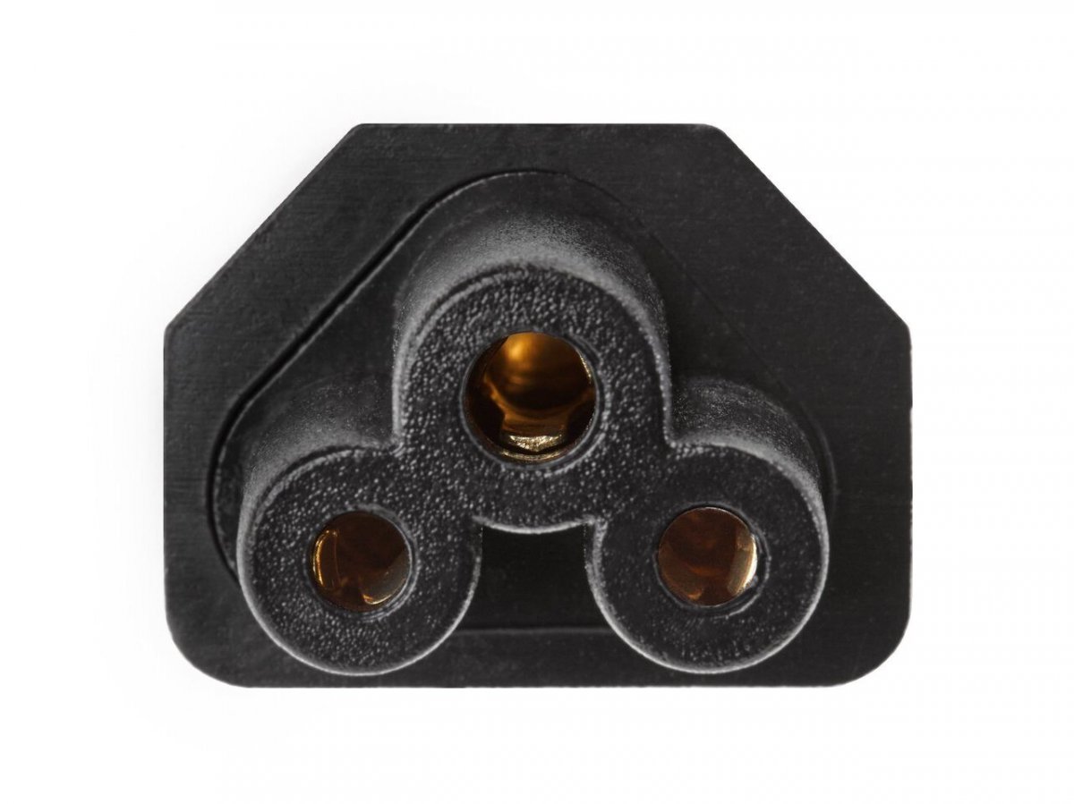 Кабель питания ноутбук 3-pin (угловая Евровилка) 3G*0.5mm2 1.8м, iOpen (Aopen/Qust) <ACE022-1.8M>