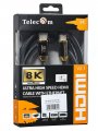 Кабель HDMI 19M/M,ver. 2.1, 8K@60 Hz 3m метал разъемы, нейлоновая оплетка Telecom <TCG300-3M>