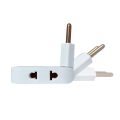 Тройник для розетки плоский, белый, без USB