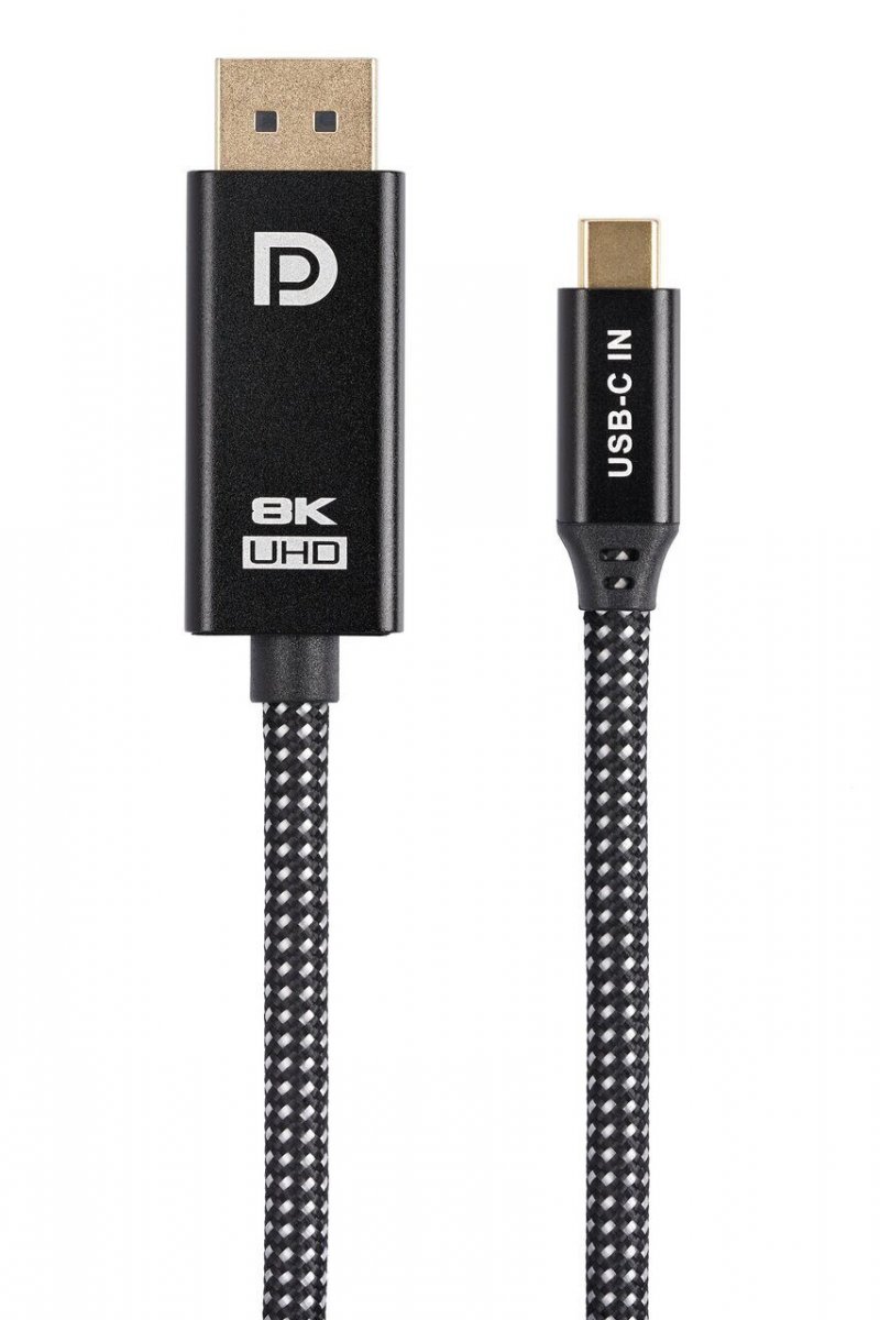 Кабель-адаптер USB Type-Cm --> DP(m) 4K@120Hz 8K@60Hz, 1.8m Telecom <TCC020M-1.8M>