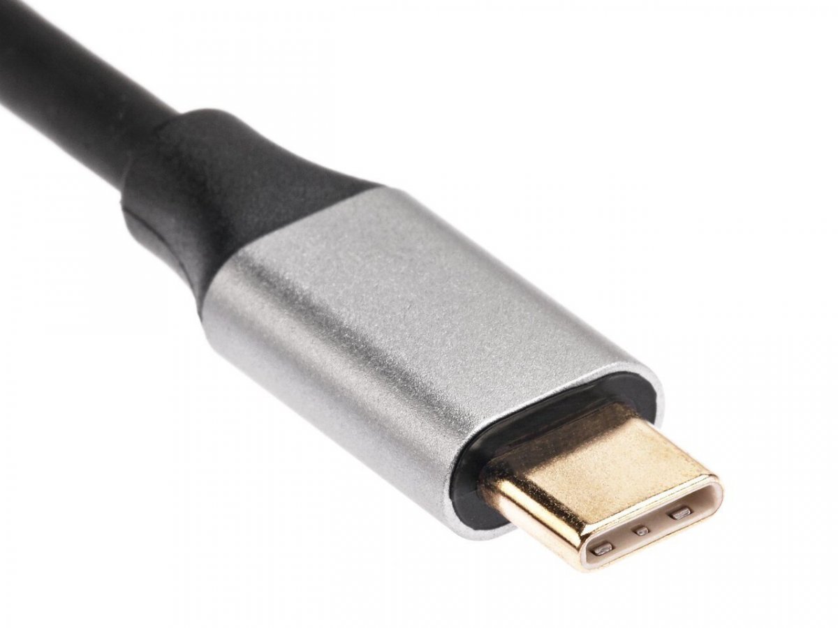 Кабель-концентратор  USB3.1 Type-Cm --> HDMI (f)+VGA(f), Alum Grey 4K@30 Hz,Telecom<TUC050>