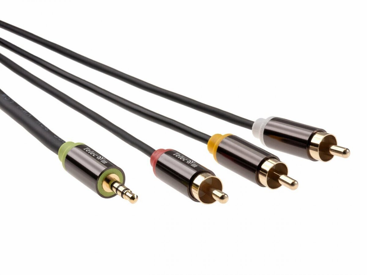Кабель соединит 3.5 Jack (M)/3 RCA (M), 1.5м, Telecom PRO<TAV4545M-1.5M>