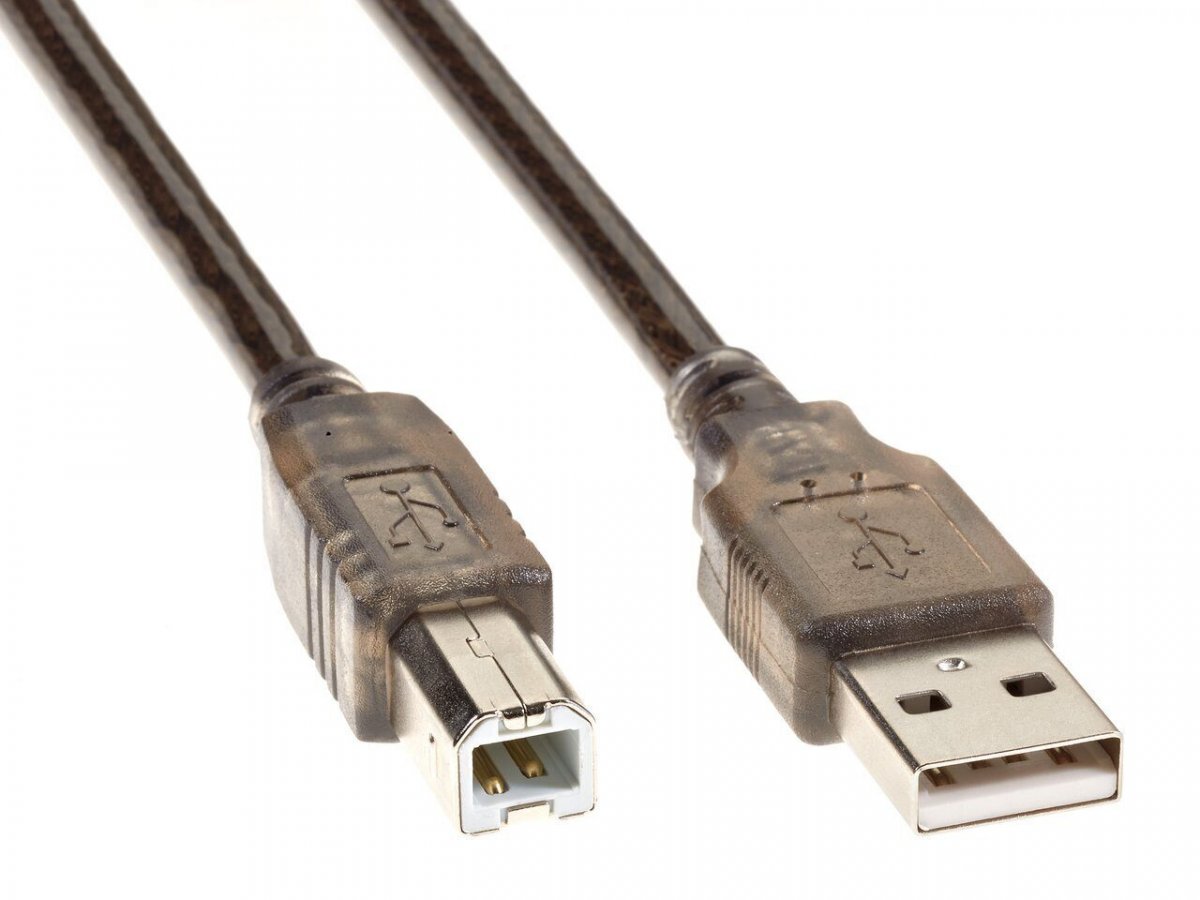 Кабель USB2.0 AM/BM 5m прозрачная изоляция Telecom (VUS6900T-5M)