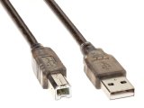 Кабель USB2.0 AM/BM 5m прозрачная изоляция Telecom (VUS6900T-5M)