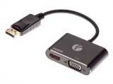 Кабель-переходник DisplayPort(M) ---> HDMI(F)+VGA(F)4K@30Hz VCOM Allum shell<CG640M-0.15>