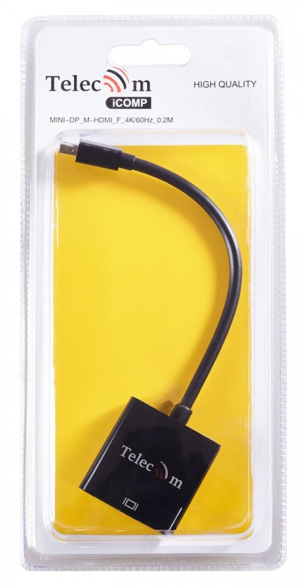 Кабель-переходник Mini DisplayPort (M) -> HDMI (F), 4K@60Hz, Telecom (TA6056)