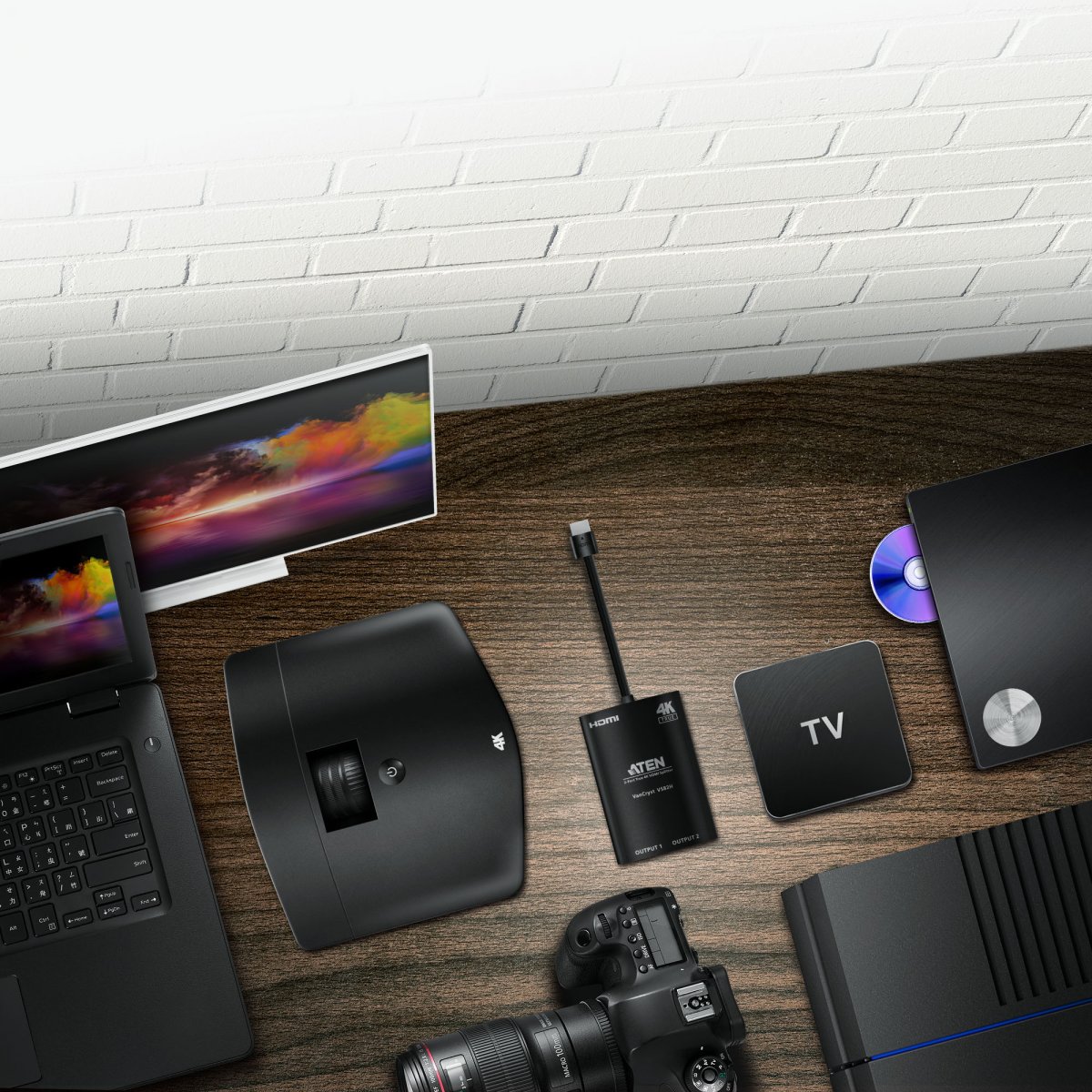 2-портовый True 4K HDMI разветвитель с масштабированием Aten VS82H