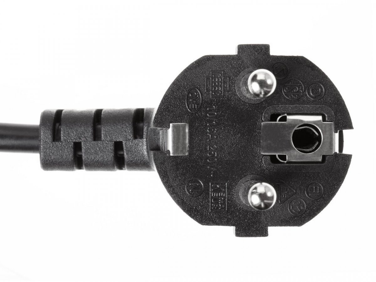 Кабель питания ноутбук 3-pin (угловая Евровилка) 3G*0.5mm2 1.8м, iOpen (Aopen/Qust) <ACE022-1.8M>