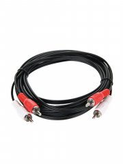 Кабель соединительный 2xRCA (M) - 2xRCA (M) черный 3m, Telecom