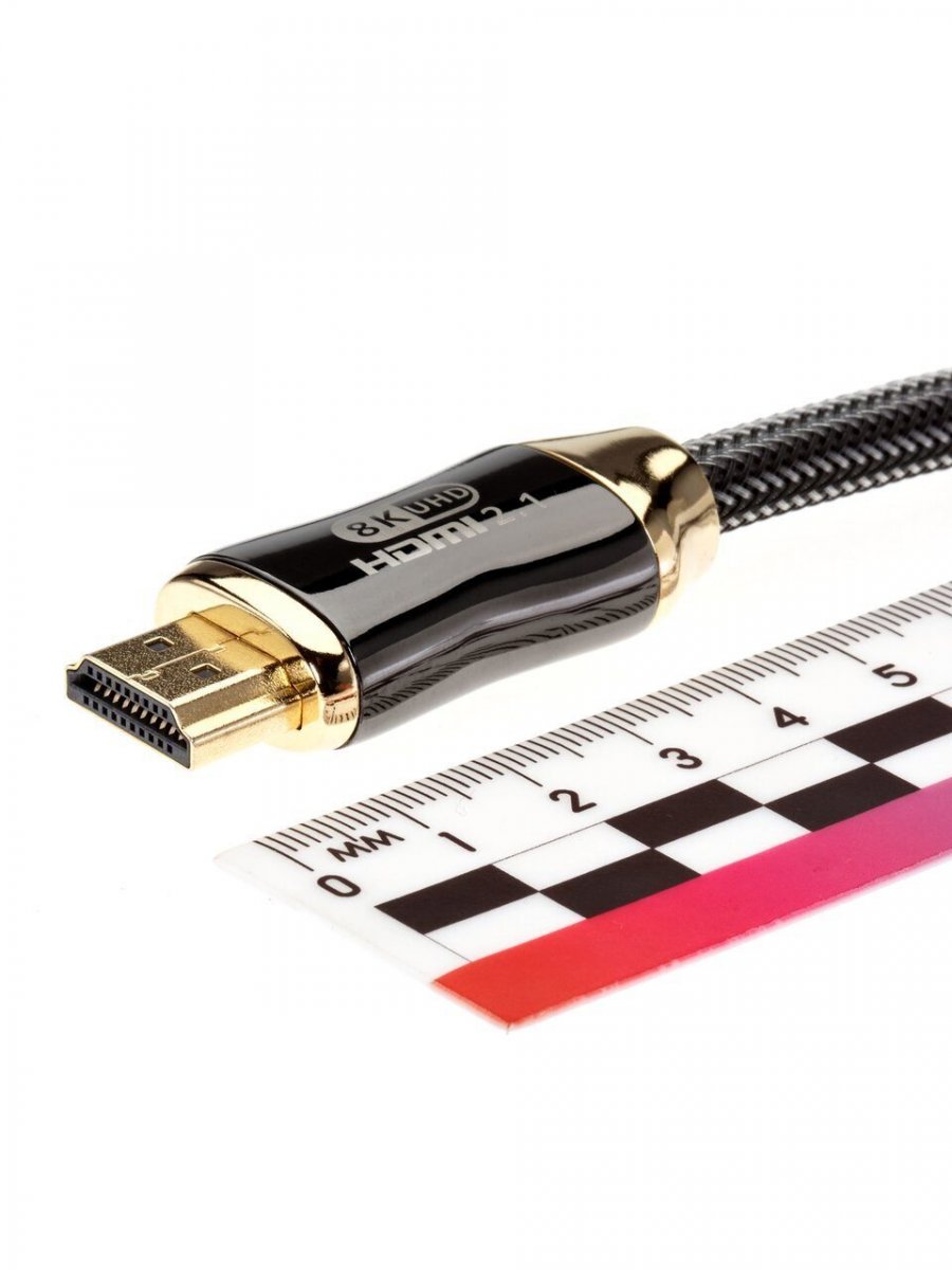 Кабель HDMI 19M/M,ver. 2.1, 8K@60 Hz 1.5m метал разъемы, нейлоновая оплетка Telecom <TCG300-1.5M>