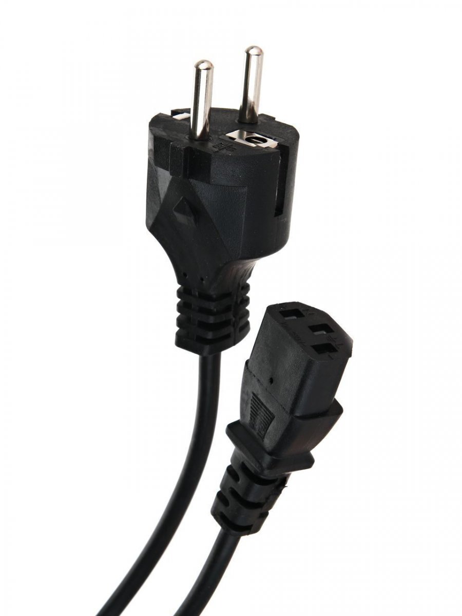 Кабель компьютер - розетка 220V (EURO) 1.8м, 3G 0,5mm медь, Telecom