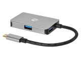 Кабель-концентратор USB 3.1 Type-Cm to 4 port USB3.0(f)  Aluminum Shell VCOM <DH310B>