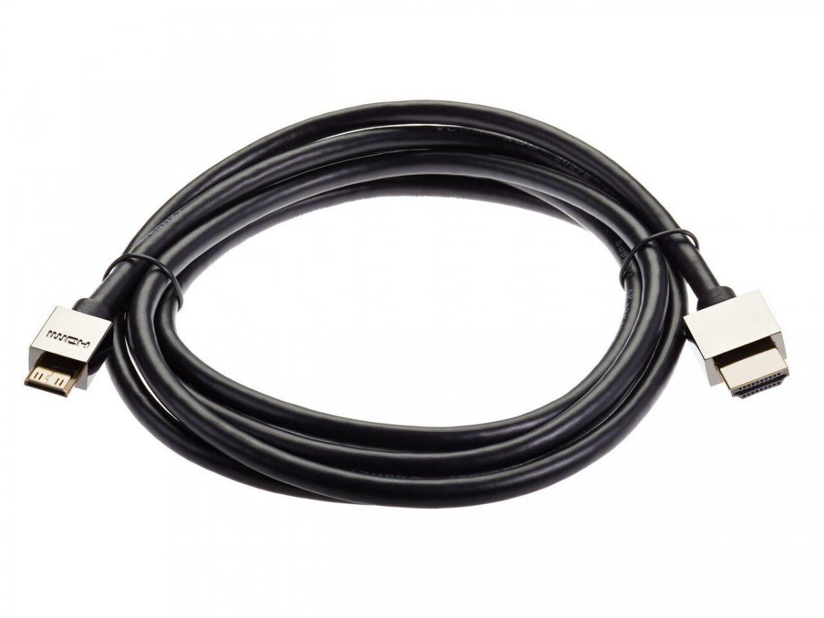 Кабель HDMI-19M --MiniHDMI-19M ver 2.0+3D/Ethernet,1.8m метал разъемы VCOM <CG506AC-1.8M>