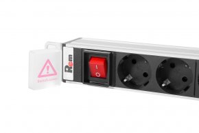 Вертикальный блок розеток Rem-16 с выкл., 15  Schuko, 10 C13, вход  IEC 60320 C20 16A, алюм., 42-48U
