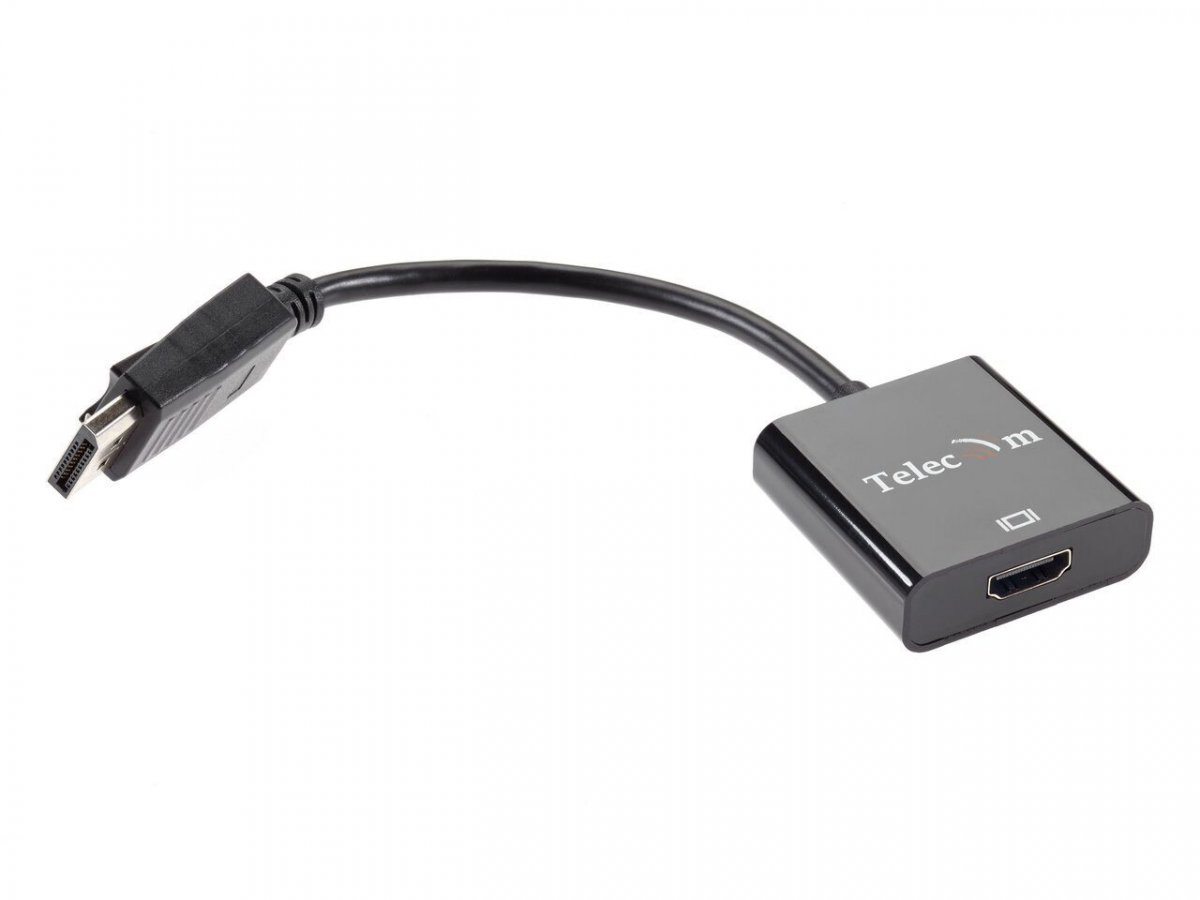 Кабель-переходник DP --> HDMI-F 0.2m , 4K@60Hz, Telecom (TA555)