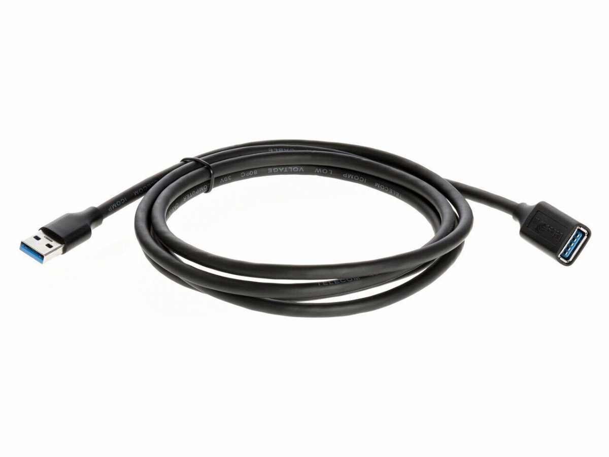 Кабель удлинительный USB3.0 Am-Af 0.5m Telecom черный (TUS708-1.8M)
