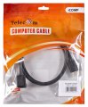 Кабель HDMI---HDMI ver 2.0 угловой коннектор 90град  1м,Telecom <TCG225-1M>