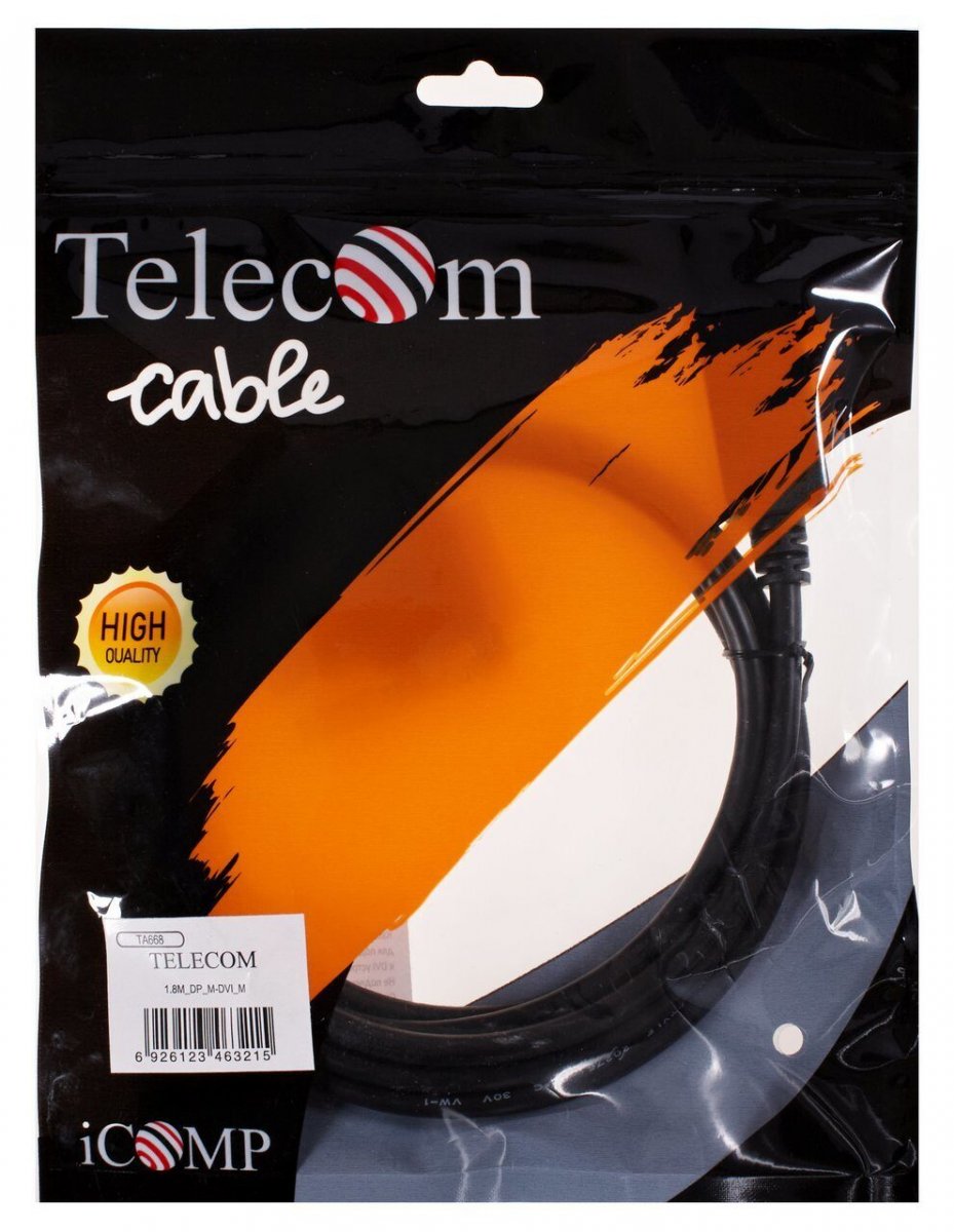 Кабель Display Port (M) to DVI (M) 1,8м Telecom  <TA668-1.8M>