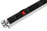 Вертикальный блок розеток Rem-16 с выкл., 15  Schuko, 10 C13, вход  IEC 60320 C20 16A, алюм., 42-48U