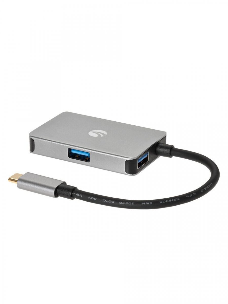 Кабель-концентратор USB 3.1 Type-Cm to 4 port USB3.0(f)  Aluminum Shell VCOM <DH310B>