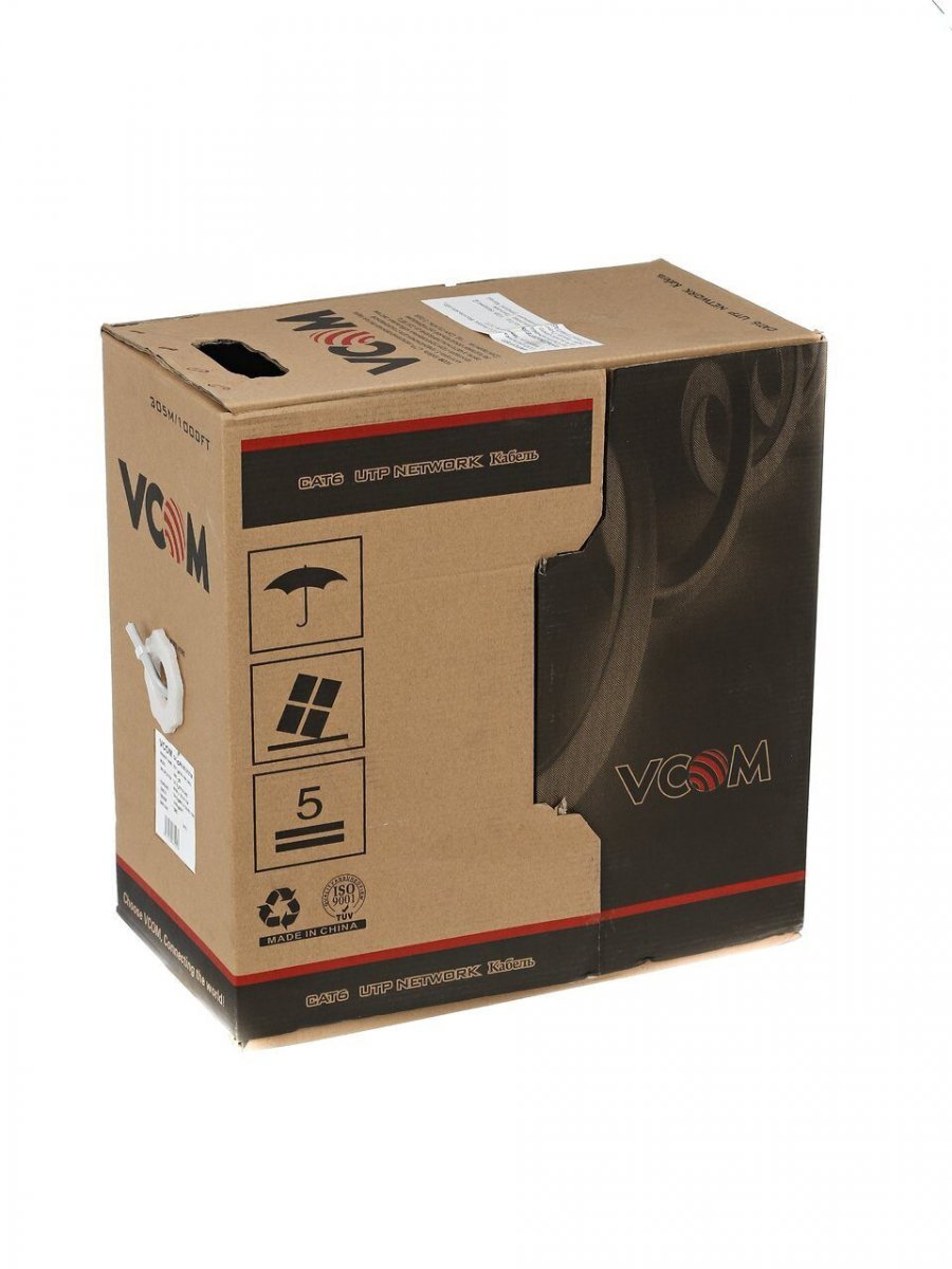 Кабель VCOM UTP 4 пары кат.6 (бухта 305м)